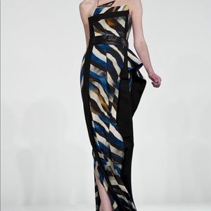 Christian Cota strapless floor length gown